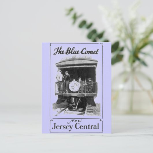Die Blue Comet Train Postkarte (Stehend Vorderseite)