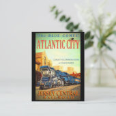 Die Blue Comet Train Postkarte (Stehend Vorderseite)