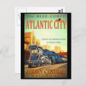 Die Blue Comet Train Postkarte (Vorne/Hinten)