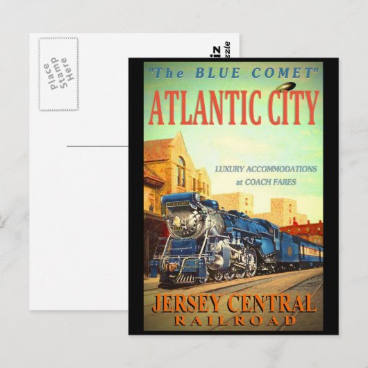 Die Blue Comet Train Postkarte (Vorne/Hinten)