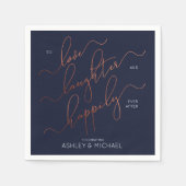 Die Blue Copper Engagement Party ist glücklich imm Serviette (Vorderseite)