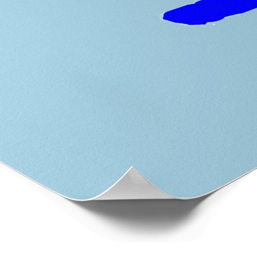 Die Blue Dog-Dackel Poster (Ecke)