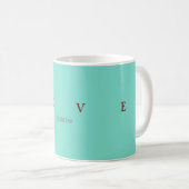 Die Blue Heart Collection - Verbreitung der Liebe Kaffeetasse (VorderseiteRechts)