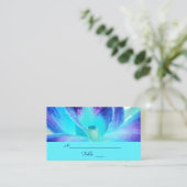 Die Blue Orchid Wedding Platzkarte/Business Card Platzkarte (Stehend Vorderseite)