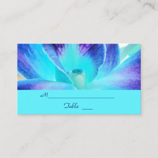 Die Blue Orchid Wedding Platzkarte/Business Card Platzkarte (Vorderseite)