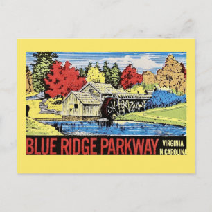 Die Blue Ridge Parkway Vintage Postkarte