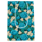 Die Blue Rose Medium Geschenktasche Mittlere Geschenktüte (Rückseite)