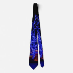 Die Blue Tree Neck Tie Krawatte