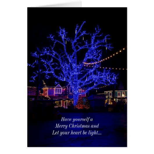 Die Blue Tree Weihnachtskarte (Vorne)