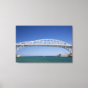 Die Blue Water Bridge ist eine zweispurige Brücke Leinwanddruck