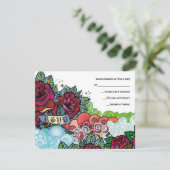 DIE BLUEBIRD STAR DAVID Bat Mitzvah Reply Card RSVP Karte (Stehend Vorderseite)