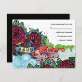 DIE BLUEBIRD STAR DAVID Bat Mitzvah Reply Card RSVP Karte (Vorne/Hinten)