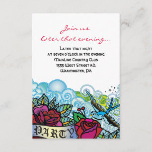 DIE BLUEBIRD STAR DES DAVID Bat Mitzvah Party Card Einladung