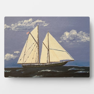 Die Bluenose, ein Rennboot Fotoplatte