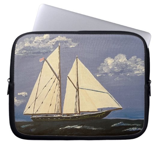 Die Bluenose, ein Rennboot Laptopschutzhülle (Vorderseite)