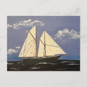 Die Bluenose, ein Rennboot Postkarte