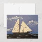 Die Bluenose, ein Rennboot Postkarte (Vorne/Hinten)