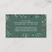 Die blühende Blütenwelt ist schick und elegant. Visitenkarte (Rückseite)