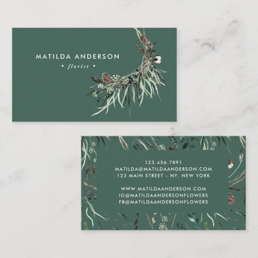 Die blühende Blütenwelt ist schick und elegant. Visitenkarte (Vorne/Hinten)