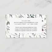 Die blühende Blütenwelt ist schick und elegant. Visitenkarte (Rückseite)