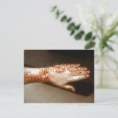 Die blühende Henna Tattoo Postkarte (Stehend Vorderseite)