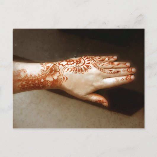 Die blühende Henna Tattoo Postkarte (Vorderseite)