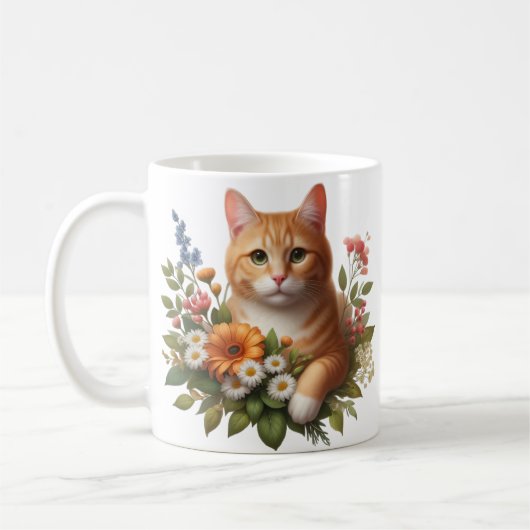 Die blühende Kitty Kaffeetasse (Links)