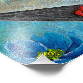 Die blühende Kunst einer Libellendruckerei Fotodruck (Ecke)