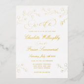 Die blühende Magnolia-Zweigstelle - wir machen ein Folieneinladung (Vorderseite)