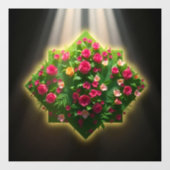 Die blühende Mauer Digitale Kunst Fensteraufkleber (Blatt)