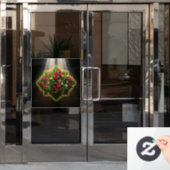 Die blühende Mauer Digitale Kunst Fensteraufkleber (Büro Tür)