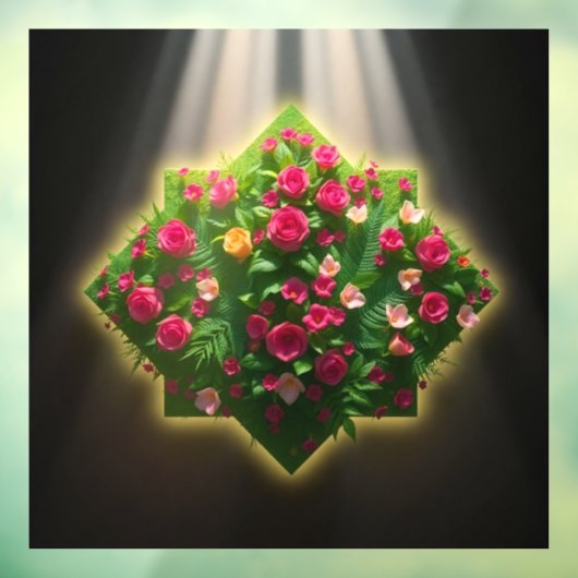 Die blühende Mauer Digitale Kunst Fensteraufkleber (Blatt 3)