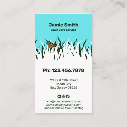 Die blühende Personalisierte Pflege von Geschäftss Visitenkarte (Rückseite)