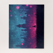 Die blühende Rosa Fee World Puzzle (Vertikal)