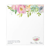 Die blühende schicke Minze und das blütenfarbene,  Notizblock (Vorderseite)