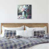 Die blühende Schönheit eines Jars voller Blume Leinwanddruck (Insitu (Schlafzimmer))