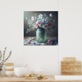 Die blühende Schönheit eines Jars voller Blume Poster (Küche)