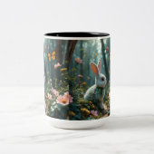 "Die blühende Welt der Sonne: Ein Abenteuer im Blu Zweifarbige Tasse (Mittel)