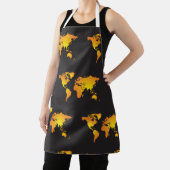 Die blühende Weltkarte in orange und gelb Schürze (InSitu)