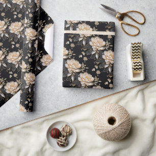 Die Blume der Peony Blues ist elegant und luxuriös Geschenkpapier