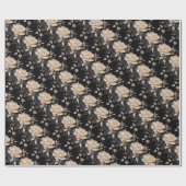 Die Blume der Peony Blues ist elegant und luxuriös Geschenkpapier (Flach)