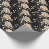 Die Blume der Peony Blues ist elegant und luxuriös Geschenkpapier (Ecke)