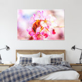 Die Blume der rosa Sakura im Frühjahr Leinwanddruck (Insitu (Schlafzimmer))