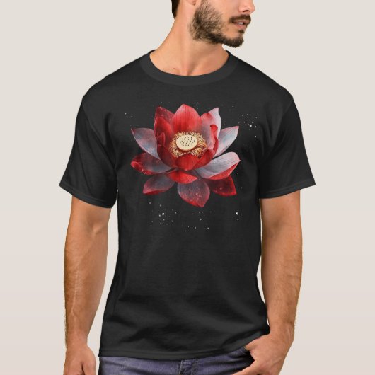 Die Blume der schönen Rot-Weiß-Lotus T-Shirt (Vorderseite)
