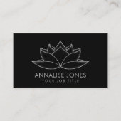 Die Blume der Silver Lotus Line schimmert Visitenkarte (Vorderseite)