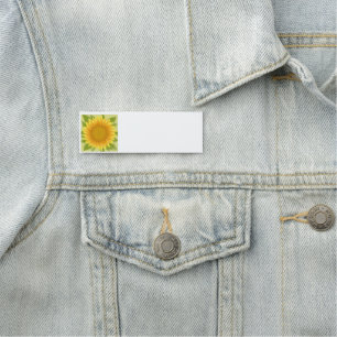 Die Blume des Gelbblütengartens Namensschild