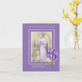 Die Blume des Girl Angel Lavender Karte (Gelbe Blume)