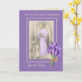 Die Blume des Girl Angel Lavender Karte (Gelbe Blume)