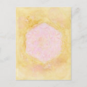 die Blume des Lebens, Rosa Gold Postkarte (Vorderseite)