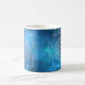 Die Blume des Lebens Yantra Indigo Tasse (Mittel)